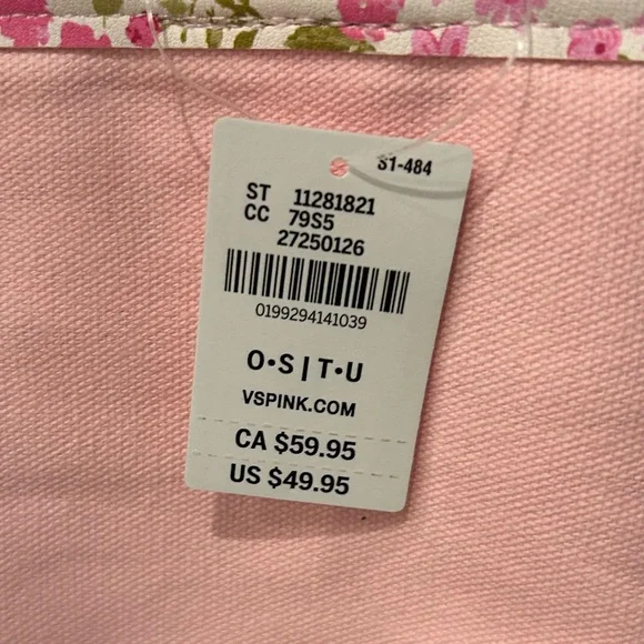Victoria’s Secret PINK Floral Canvas Tote Bag - Picture 5 of 5